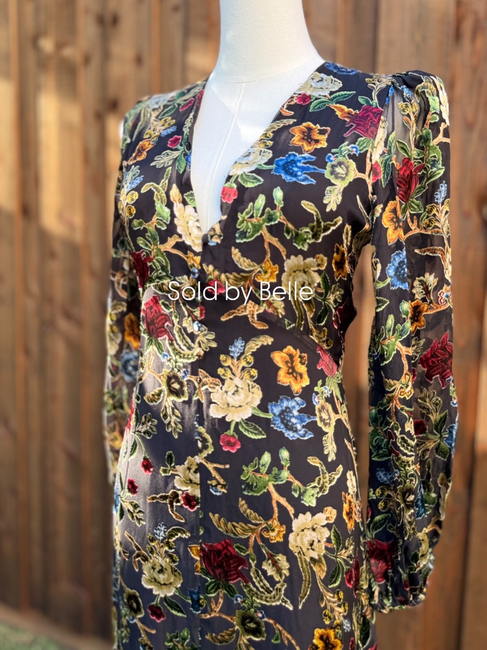 NWT Alice + Olivia Mona Floral Tapestry Blouson Midi Dress Size 4